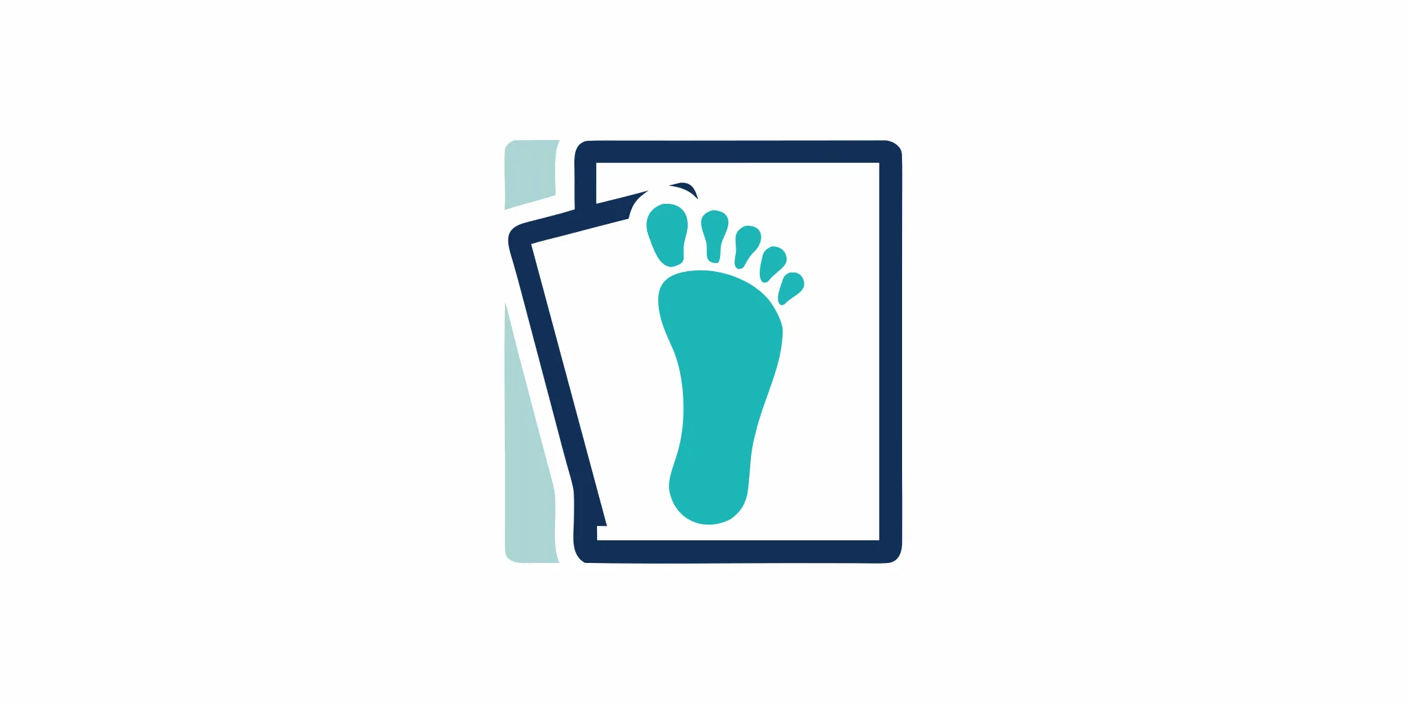 Teal footprint icon on a medical chart for gout treatment for the foot in Fulshear, TX.