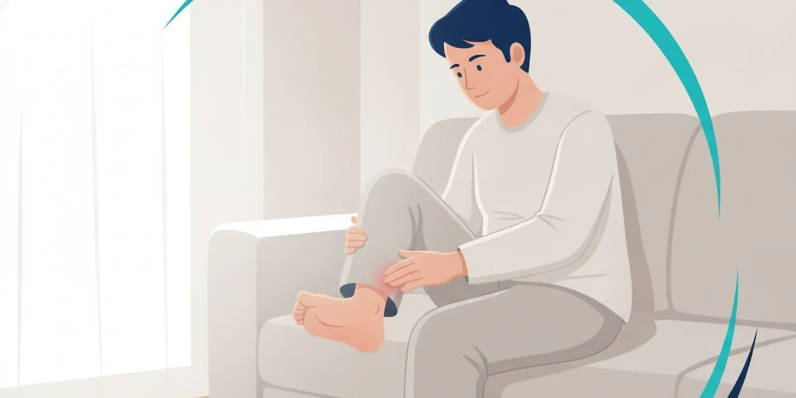 Close-up of a person examining a small bump on the top of their foot